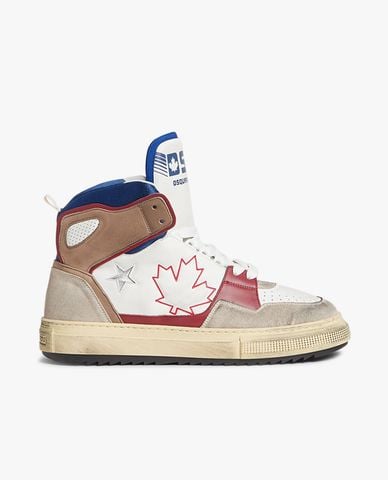  DSQUARED2 - Giày sneakers nam cổ cao mũi tròn Boogie 