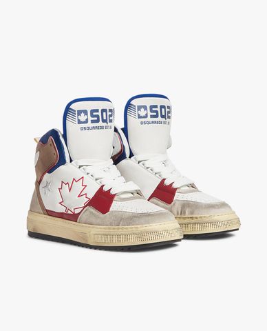  DSQUARED2 - Giày sneakers nam cổ cao mũi tròn Boogie 