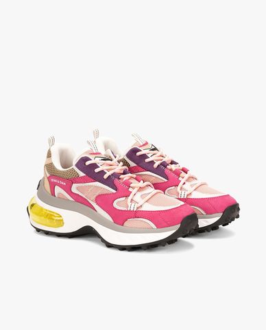  DSQUARED2 - Giày sneakers nữ cổ thấp phối màu nổi bật 