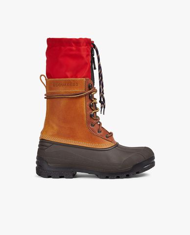  DSQUARED2 - Giày boots nam cổ cao thắt dây Toronto 