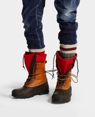  DSQUARED2 - Giày boots nam cổ cao thắt dây Toronto 