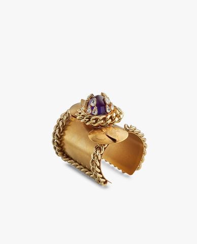  DSQUARED2 - Vòng đeo tay unisex phối xích đính đá Gemstone 