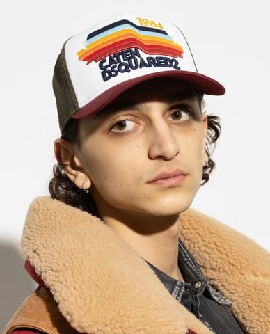  DSQUARED2 - Nón bóng chày nam in logo thời trang 