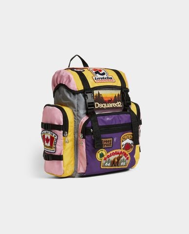  DSQUARED2 - Balo nam phom chữ nhật họa tiết độc đáo 