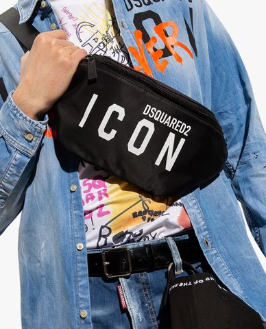  DSQUARED2 - Túi bao tử nam hình thang Icon 