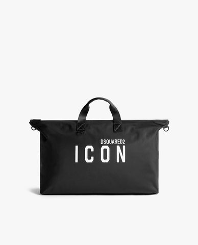  DSQUARED2 - Túi du lịch nam phom chữ nhật Be Icon 