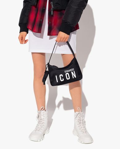  DSQUARED2 - Túi xách nữ phối zip Be Icon 