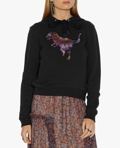  COACH - Áo hoodie nữ hình khủng long Embroidered Rexy 