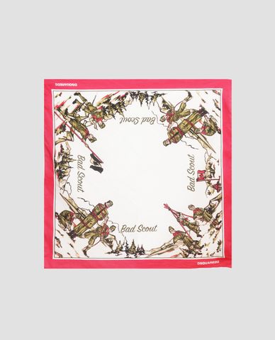  DSQUARED2 - Khăn choàng nữ vuông Bad Scout 