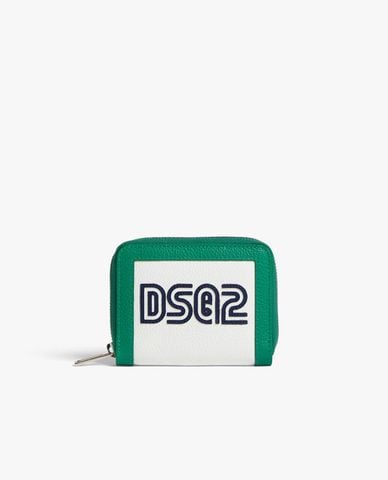  DSQUARED2 - Ví nam dáng ngắn phối viền màu Spiker 