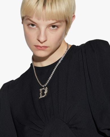  DSQUARED2 - Dây chuyền nữ đính đá D2 Crytal Statement 