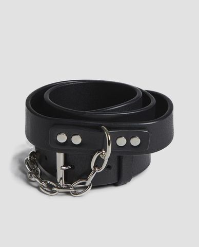  DSQUARED2 - Thắt lưng da nam phối xích kim loại 