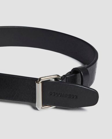  DSQUARED2 - Thắt lưng da nam phối xích kim loại 