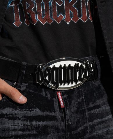  DSQUARED2 - Thắt lưng nam bản vừa Gothic 