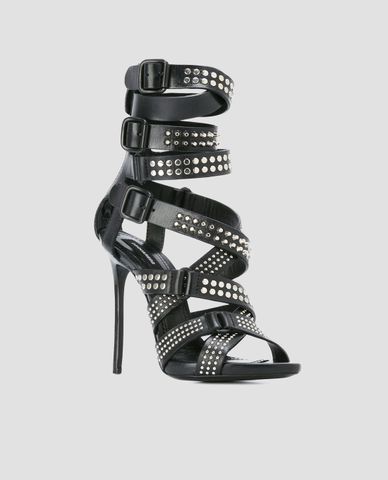  DSQUARED2 - Giày cao gót hở mũi dây phối khóa Studded Multi Strap 