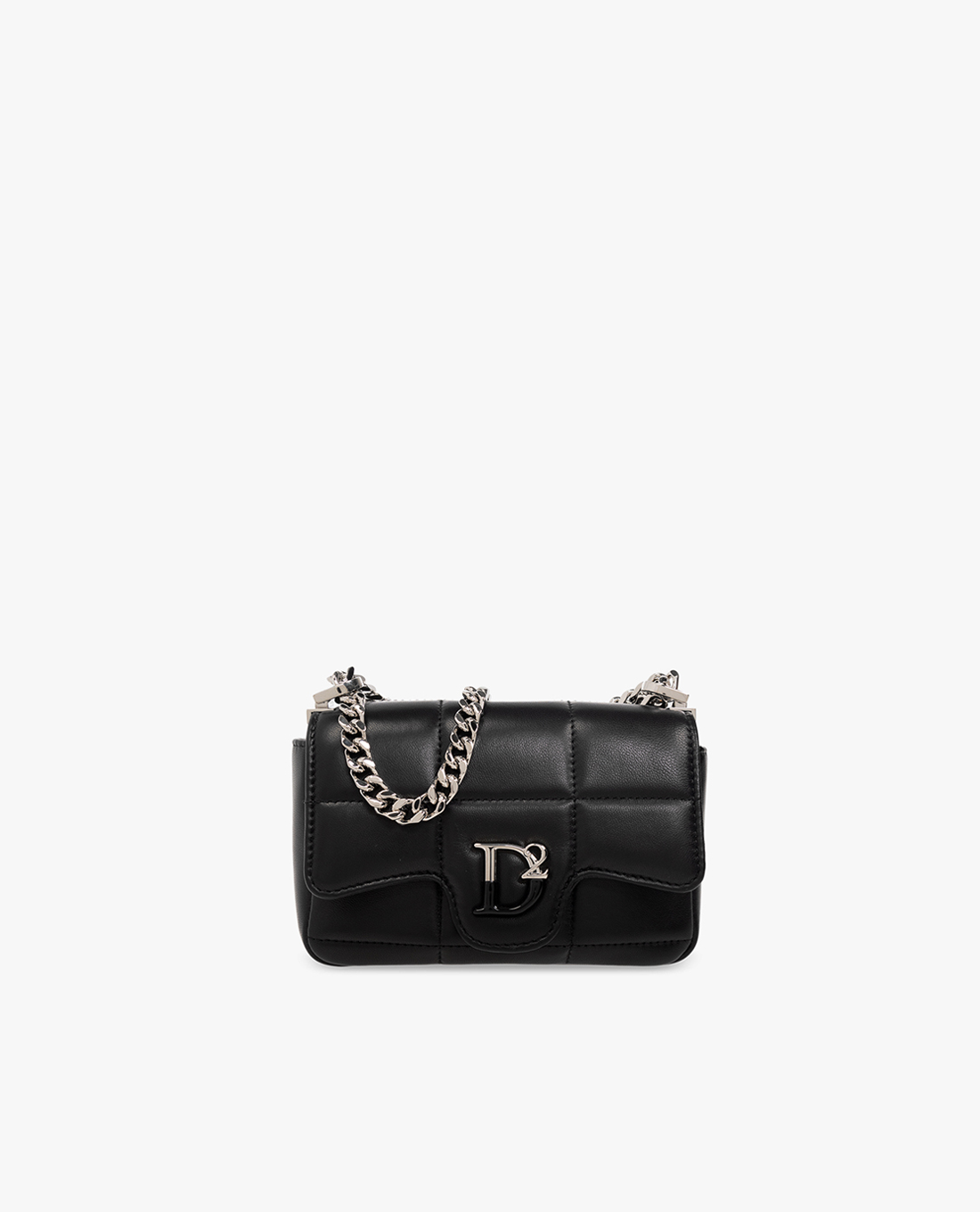 DSQUARED2 - Túi đeo chéo nữ phom chữ nhật nắp gập D2 Statement Soft