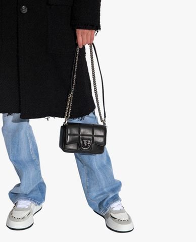  DSQUARED2 - Túi đeo chéo nữ phom chữ nhật nắp gập D2 Statement Soft 