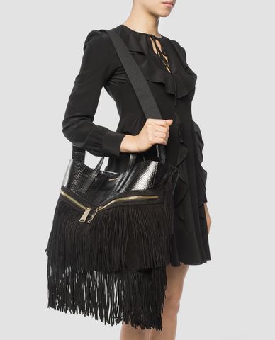  DSQUARED2 - Túi xách tay nữ dây tua rua 