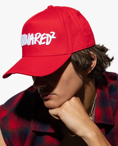  DSQUARED2 - Nón bóng chày nam thêu logo thời trang 