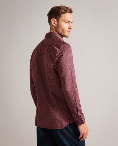  TED BAKER - Áo sơ mi nam cổ bẻ tay dài Pavia 