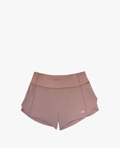 SKECHERS - Quần shorts chạy bộ nữ lưng thun phối logo 