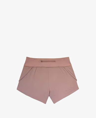  SKECHERS - Quần shorts chạy bộ nữ lưng thun phối logo 