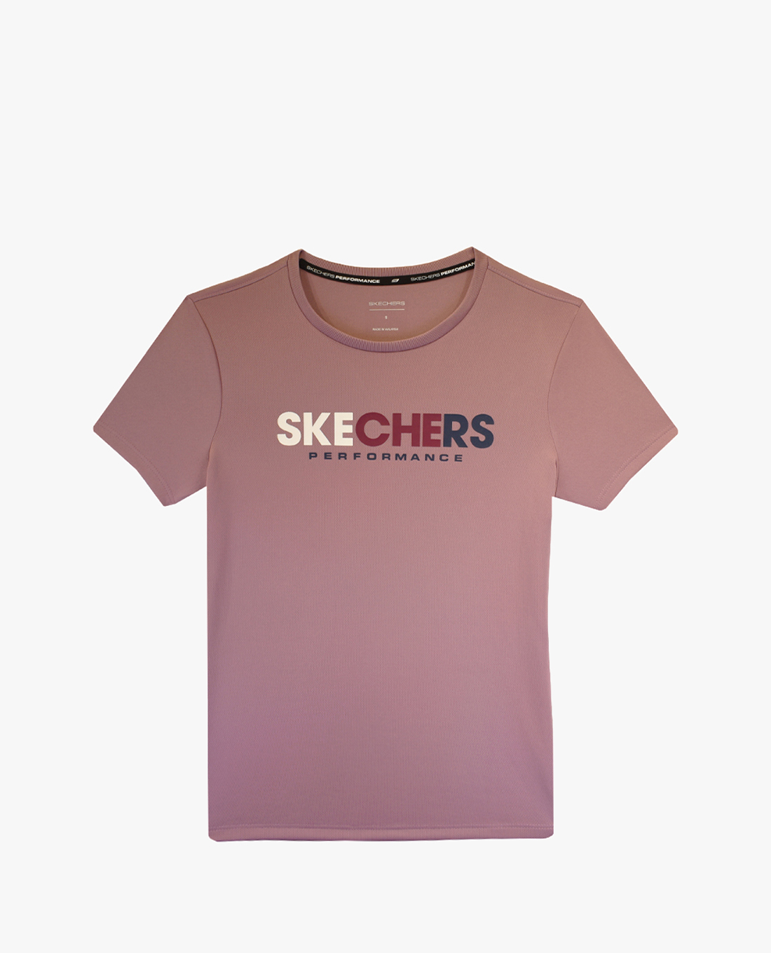 SKECHERS Áo thun thể thao nữ cổ tròn tay ngắn phối logo - Main Image