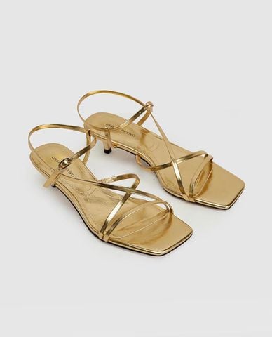  URBAN REVIVO - Giày sandals cao gót nữ mũi vuông 