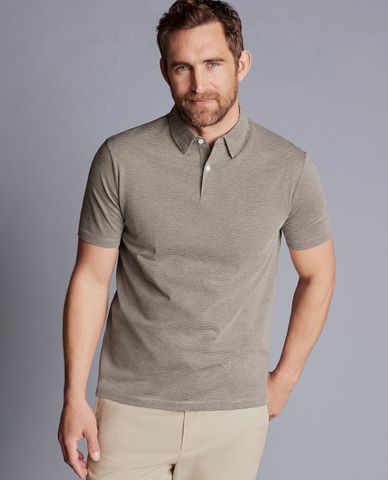  CHARLES TYRWHITT - Áo polo nam tay ngắn Jacquard 