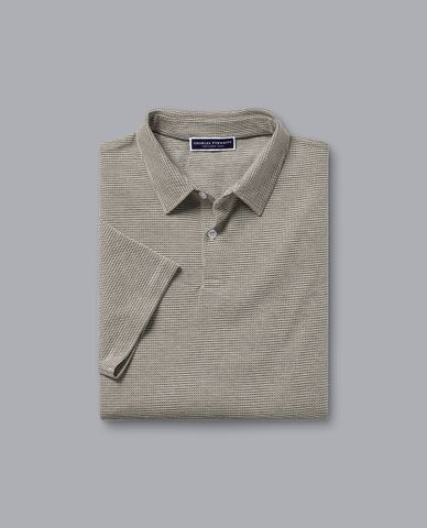  CHARLES TYRWHITT - Áo polo nam tay ngắn Jacquard 