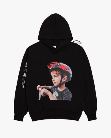  ADLV - Áo hoodie tay dài mũ trùm Baby Face 