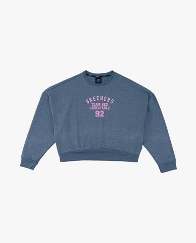  SKECHERS - Áo sweatshirt nữ cổ tròn tay dài Pullover 