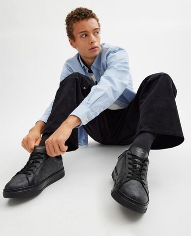  COACH - Giày sneakers nam cổ thấp Signature Canvas 