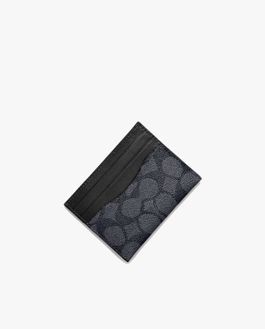  COACH - Ví đựng thẻ nam Signature Canvas 