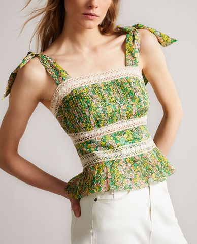  TED BAKER - Áo kiểu nữ hai dây thắt nơ Pela 