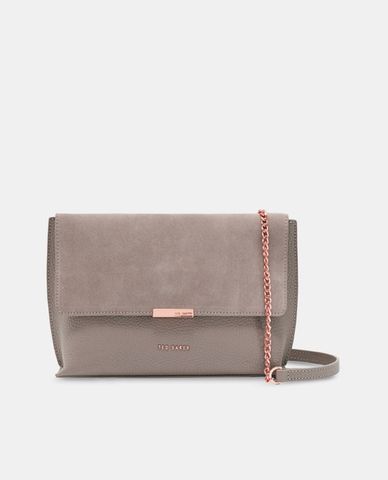  TED BAKER - Túi đeo chéo khóa nam châm Grey Lisa 
