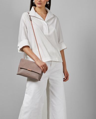  TED BAKER - Túi đeo chéo khóa nam châm Grey Lisa 