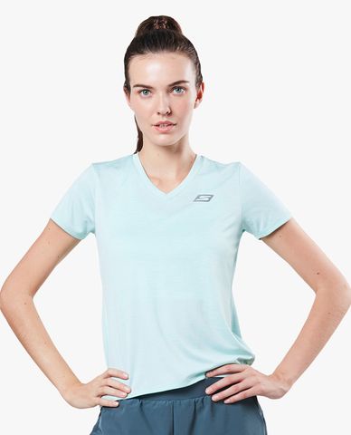 SKECHERS - Áo thun thể thao nữ tay ngắn cổ V Training 