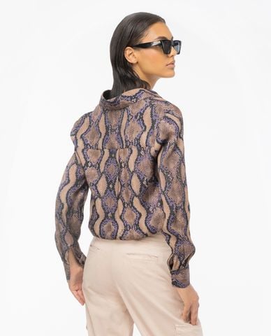  PINKO - Áo sơ mi nữ cổ bẻ tay dài Smorzare 