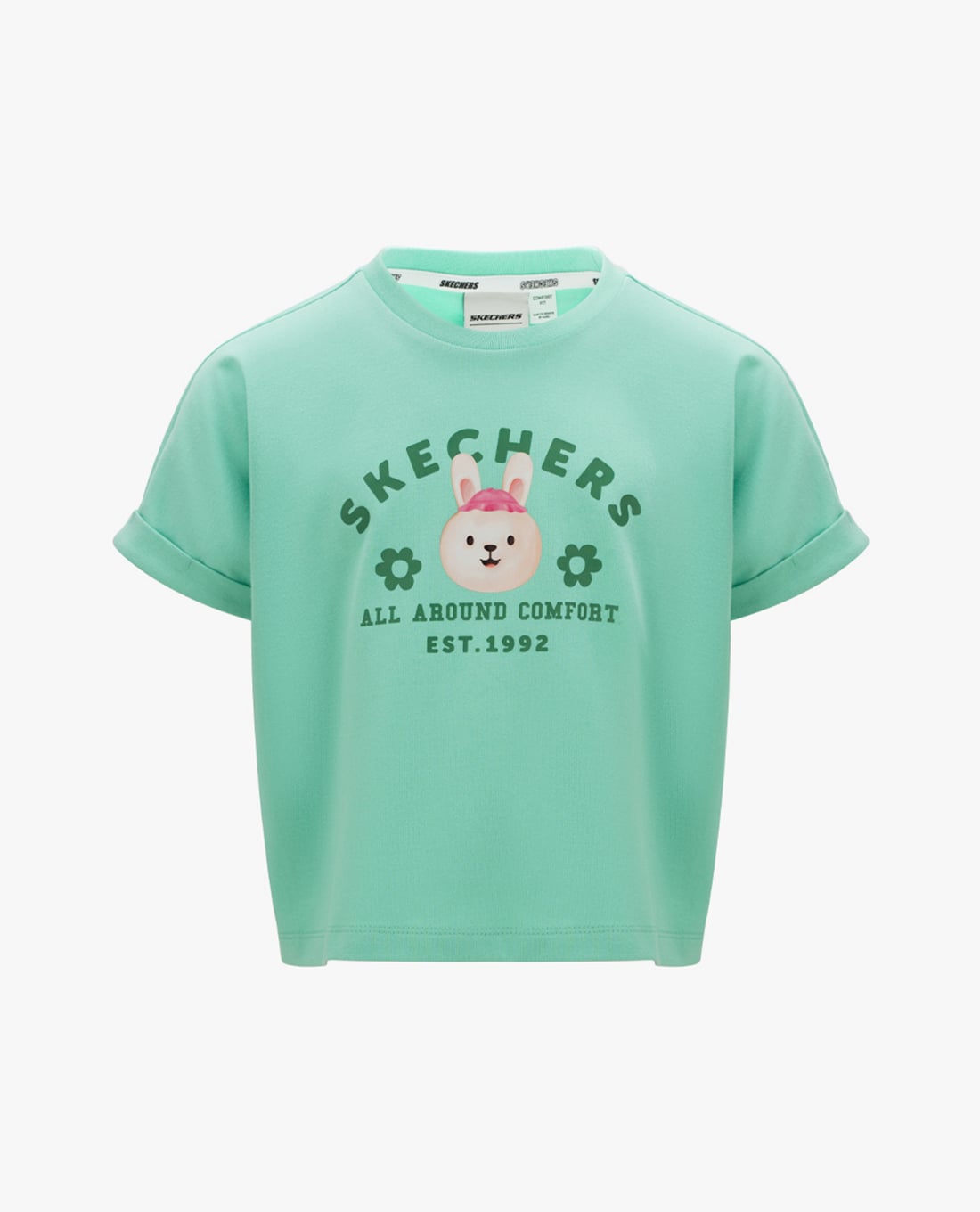 SKECHERS - Áo thun bé gái cổ tròn tay ngắn