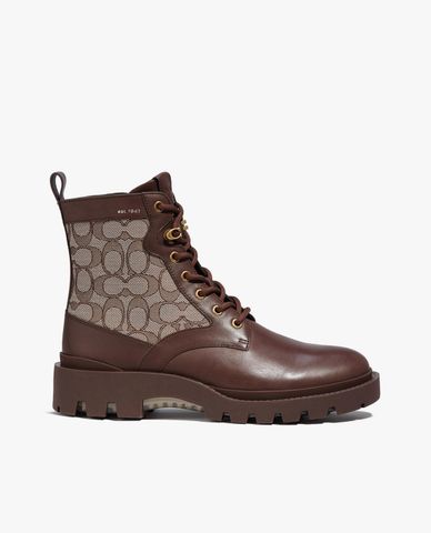  COACH - Giày boots nam thắt dây Citysole Signature Jacquard 