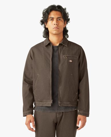  DICKIES - Áo khoác denim nam cổ bẻ tay dài thời thượng 