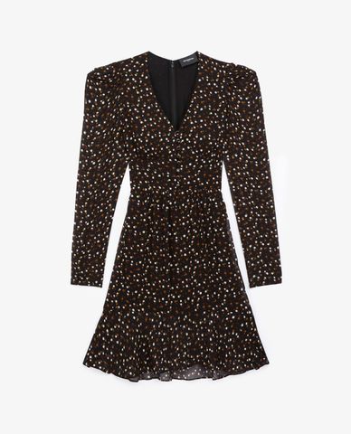  THE KOOPLES - Đầm mini phom xòe Polka Dot Print 