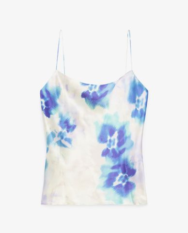  THE KOOPLES - Áo kiểu nữ hai dây Multicolor Open Back Floral Silk 