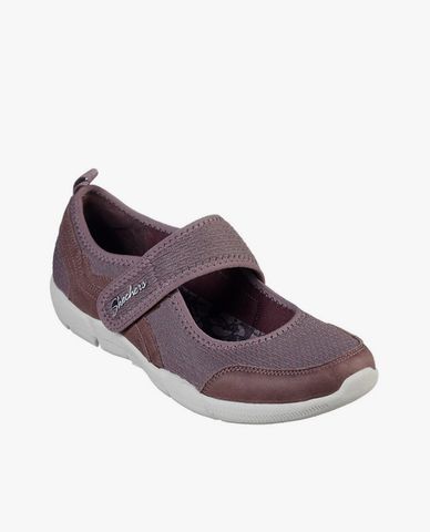  SKECHERS - Giày slip on nữ phối quai ngang Be Lux 