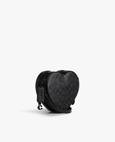  COACH - Túi đeo chéo nữ hình trái tim hoạ tiết monogram Heart 