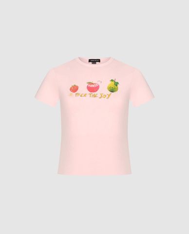  URBAN REVIVO - Áo thun nữ cổ tròn tay ngắn Printed 