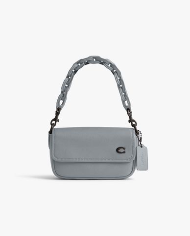  COACH - Túi đeo chéo nam phom hình thang phối dây xích Charter Flap 24 