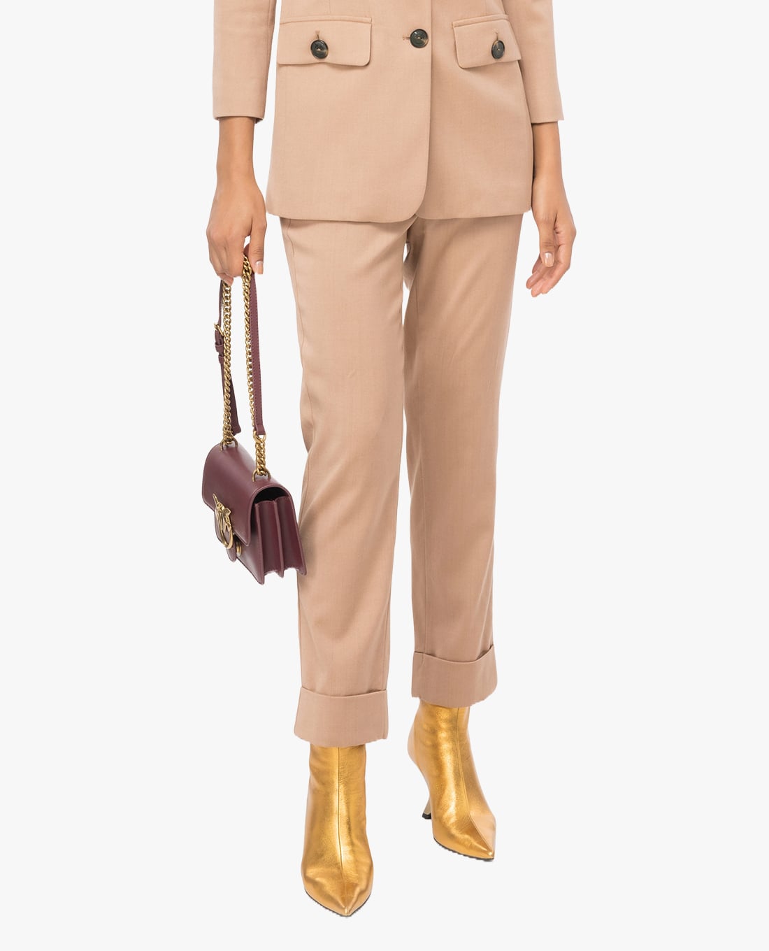 PINKO - Quần nữ ống loe phom suông Pulika