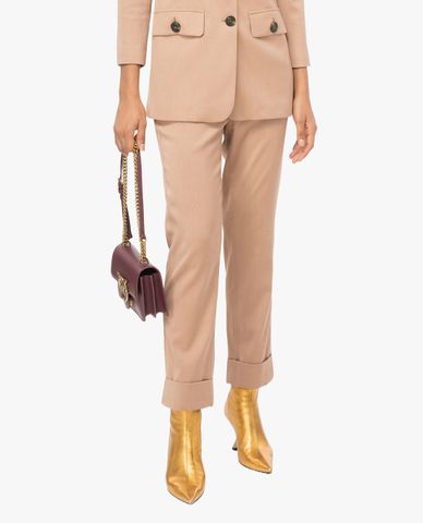  PINKO - Quần nữ ống loe phom suông Pulika 